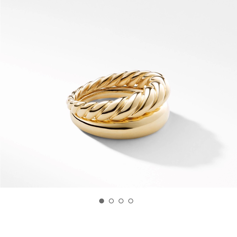 David Yurman Pure Form® Stack Rings in 18K Yellow Gold - EXCELLENT Condition